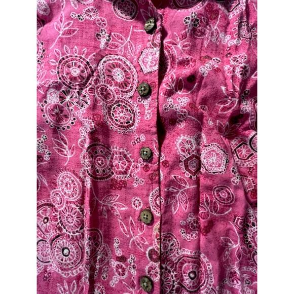 Columbia Women’s Shirt Petite Large | Outdoor Adventurecore Floral Button-Up - Picture 3 of 7